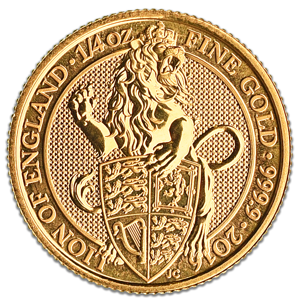 United Kingdom Gold Queen's Beast 2016 Lion 1/4 oz