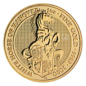 United Kingdom Gold Queen's Beast 2020 - The White Horse of Hanover - 1 oz