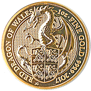 United Kingdom Gold Queen's Beast 2017 - Dragon - 1 oz United Kingdom Gold Queen's Beast 2017 - Dragon - 1 oz