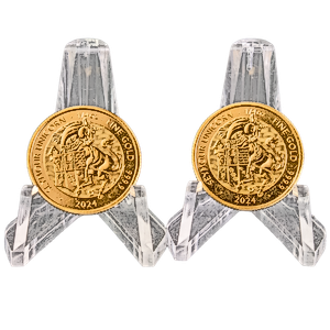 2 pcs of 1/4 oz 2024 United Kingdom Gold Tudor Beasts 