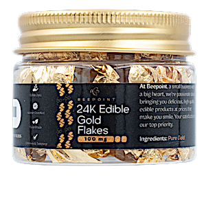 24K Edible Gold Flakes - 100 mg