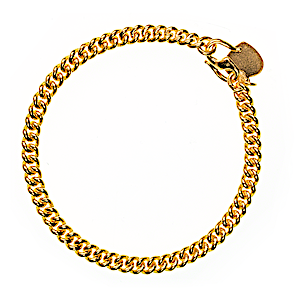 20 Gram Gold Bullion Bracelet With Heart Charm