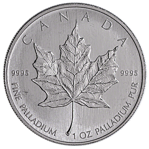 1 oz Canadian Palladium Maple Leaf Bullion Coin - Various Years (Pre-Owned in Good Condition)