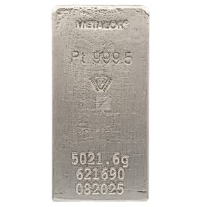 161.448 oz Metalor Platinum Bullion Bar
