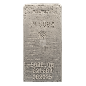 163.583 oz Metalor Platinum Bullion Bar