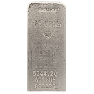 168.605 oz Metalor Platinum Bullion Bar