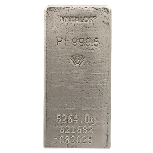 169.241 oz Metalor Platinum Bullion Bar
