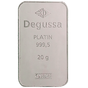 20 Gram Degussa Platinum Bullion Bar