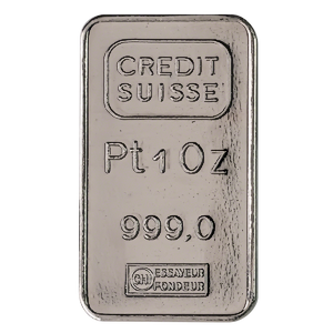 1 oz Credit Suisse Platinum Bullion Bar