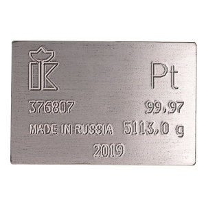 170.576 oz Gulidov Krasnoyarsk Platinum Bullion Bar
