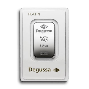 1 oz Degussa Platinum Bullion Bar (Pre-Owned in Good Condition)