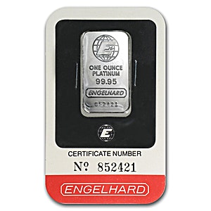 1 oz Engelhard Platinum Bullion Bar