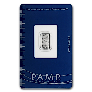 1 Gram PAMP Suisse Platinum Bullion Bar (Pre-Owned in Good Condition)