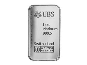 1 oz UBS Swiss Platinum Bullion Bar