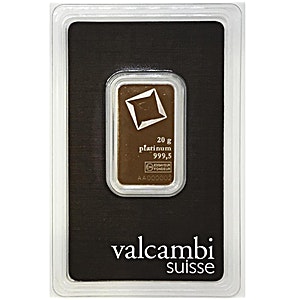 Valcambi Platinum Bar  - 20 g