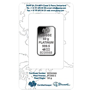 50 Gram PAMP Suisse Platinum Bullion Bar