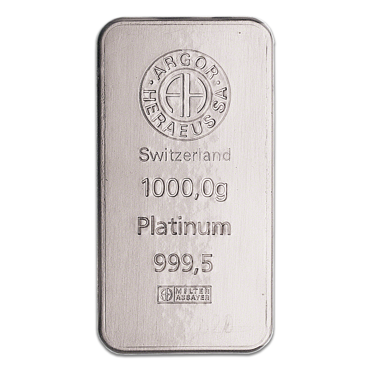 Argor-Heraeus Platinum Bar - 1 kg | LBMA and LPPM member