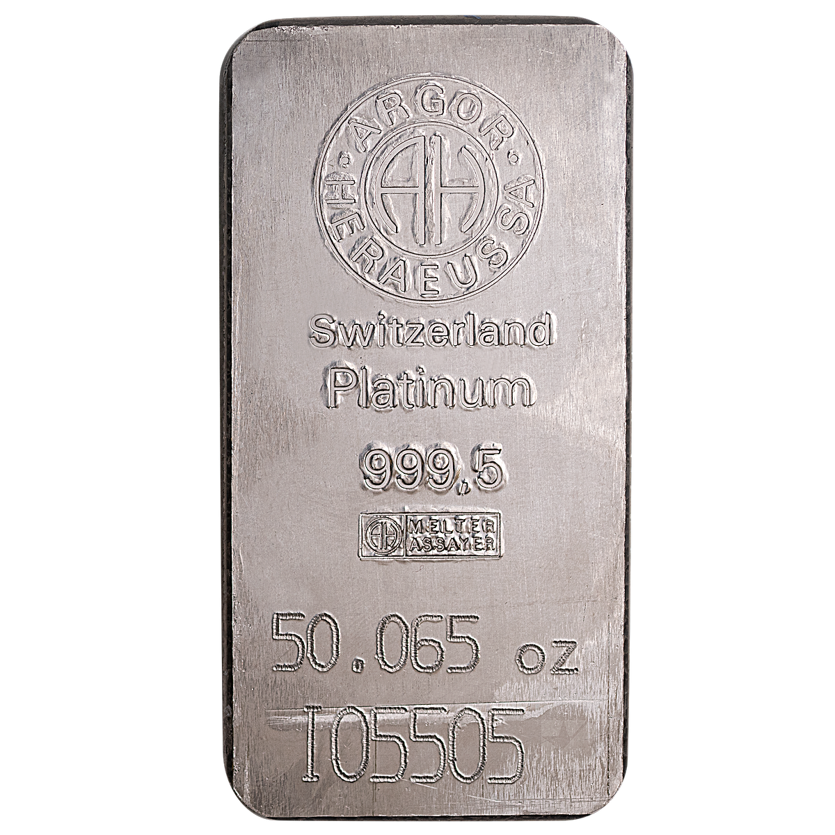 Buy 50.065 oz Argor-Heraeus Swiss Platinum Bullion Bar