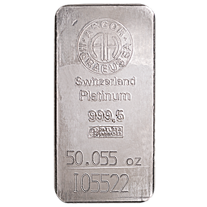 Argor-Heraeus Platinum Bar - 50.055 oz