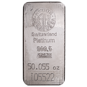 50.055 oz Argor-Heraeus Swiss Platinum Bullion Bar