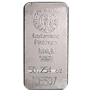 50.254 oz Argor-Heraeus Swiss Platinum Bullion Bar