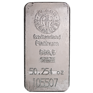 50.254 oz Argor-Heraeus Swiss Platinum Bullion Bar
