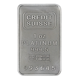 1 oz Credit Suisse Platinum Bullion Bar