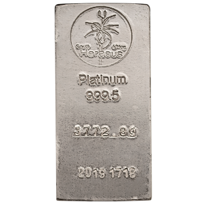 121.298 oz Heraeus Platinum Bullion Bar