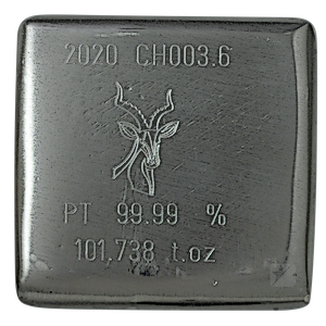 101.738 oz Heraeus Platinum Bullion Bar