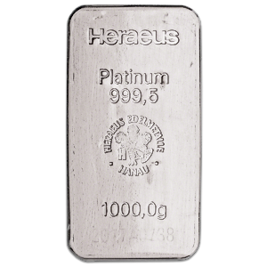1 Kilogram Heraeus Platinum Bullion Bar