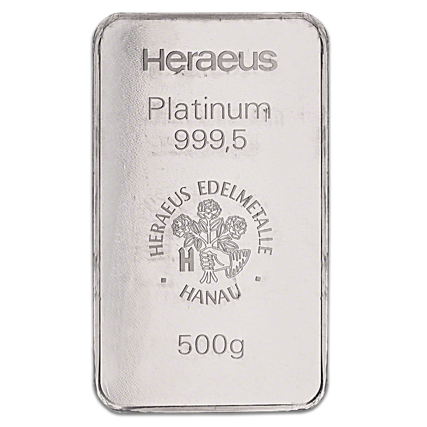 Heraeus Platinum Bar - 500 g | German quality platinum bars