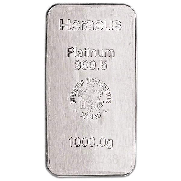 Heraeus Platinum Bar - 1000 g | Germany's leading producer