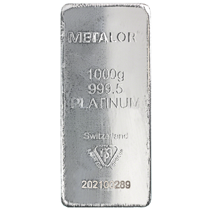 1 Kilogram Metalor Swiss Platinum Bullion Bar