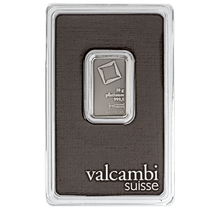 10 Gram Valcambi Swiss Platinum Bullion Bar