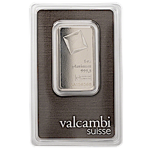 1 oz Valcambi Swiss Platinum Bullion Bar