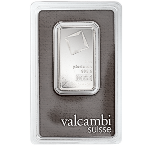1 oz Valcambi Swiss Platinum Bullion Bar