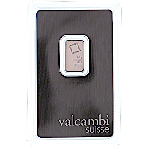 2.5 Gram Valcambi Swiss Platinum Bullion Bar
