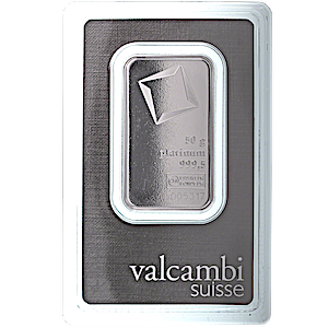 Valcambi Platinum Bar - 50 g
