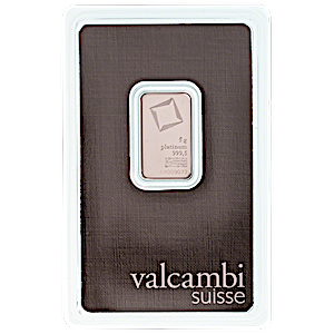 5 Gram Valcambi Swiss Platinum Bullion Bar