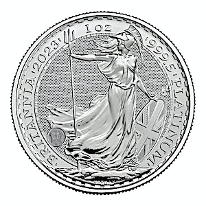 2023 1 oz United Kingdom Platinum Britannia Bullion Coin - King Charles III Effigy (BU)