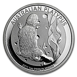 2017 1 oz Australian Platinum Platypus Bullion Coin