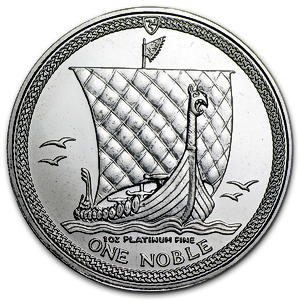 1985 1 oz Isle of Man Platinum Noble Bullion Coin