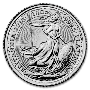 2018 1/10 oz United Kingdom Platinum Britannia Bullion Coin