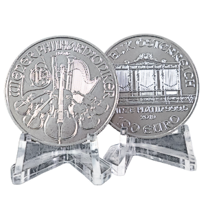 2 pcs of 1 oz 2019 Austrian Platinum Philharmonic Coins - Total 2 oz Platinum