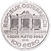 2018 1 oz Austrian Platinum Philharmonic Bullion Coin thumbnail
