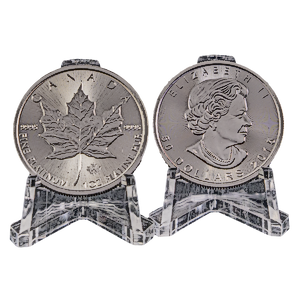 2 pcs of 1 oz 2015 Canadian Platinum Maple Leaf Coins - Total 2 oz Platinum