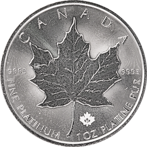 2020 1 oz Canadian Platinum Maple Leaf Bullion Coin