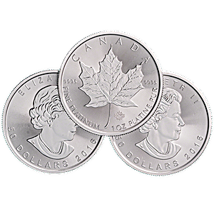 Canadian Platinum Maple Leaf - Various Years - 1 oz 