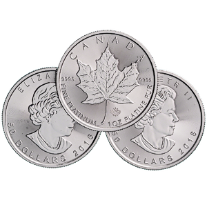 1 oz Canadian Platinum Maple Leaf Bullion Coin (Various Years)