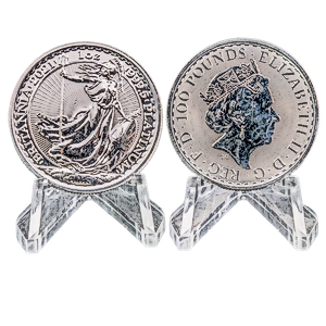 2 pcs of 1 oz 2021 United Kingdom Platinum Britannia Coins – Total 2 oz Platinum